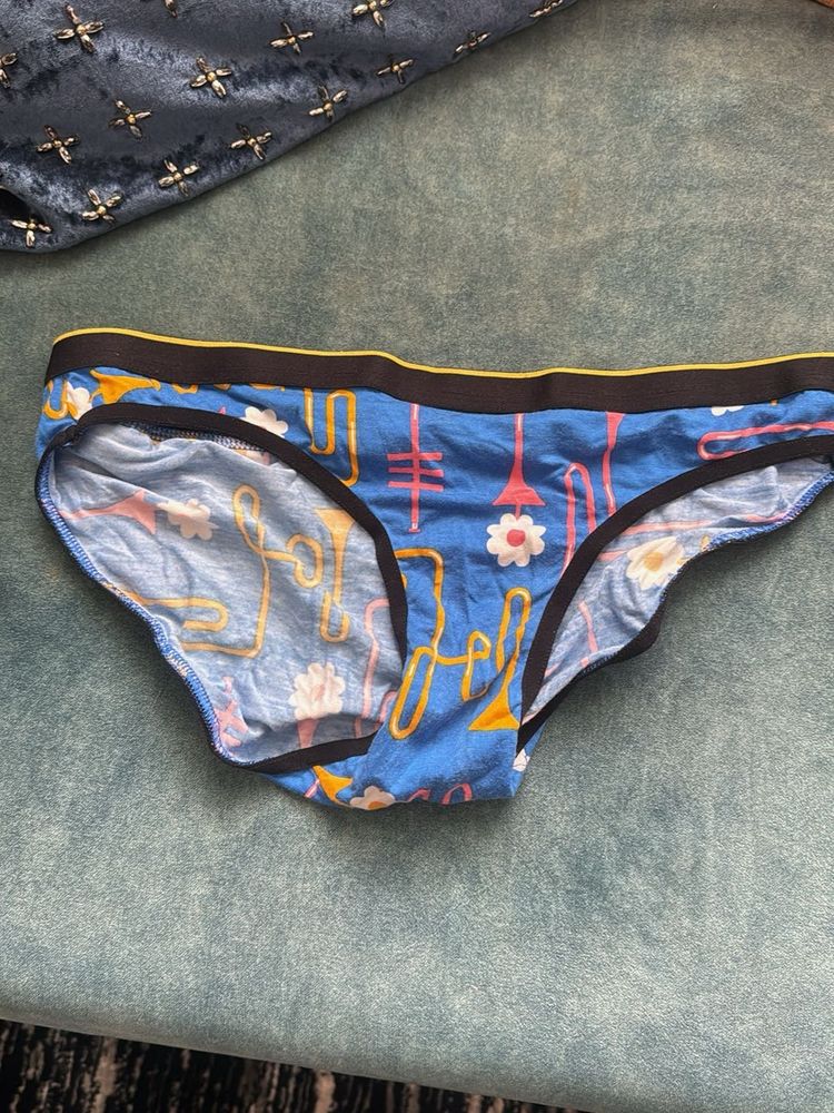 Fun Blue Cactus Print Briefs