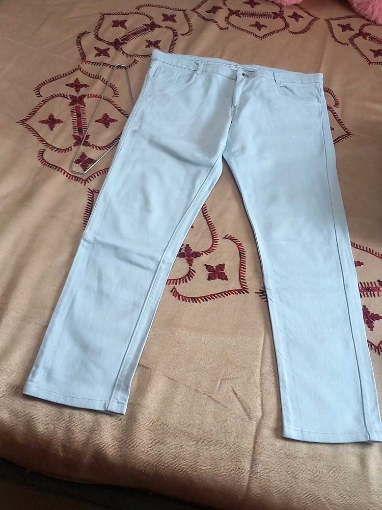 Light Blue Casual Pants