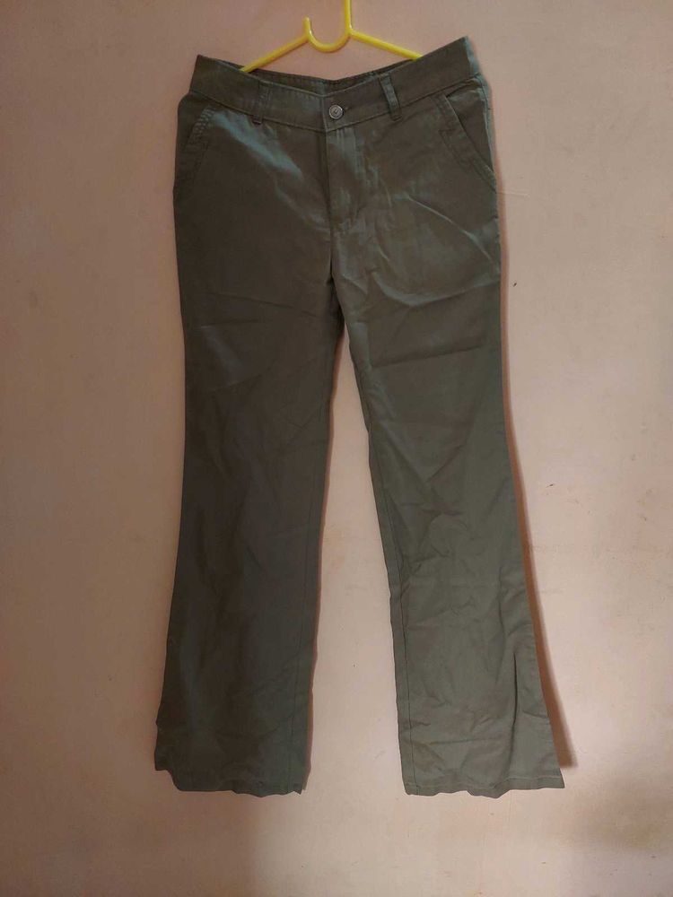 Olive Green Bootcut Pants
