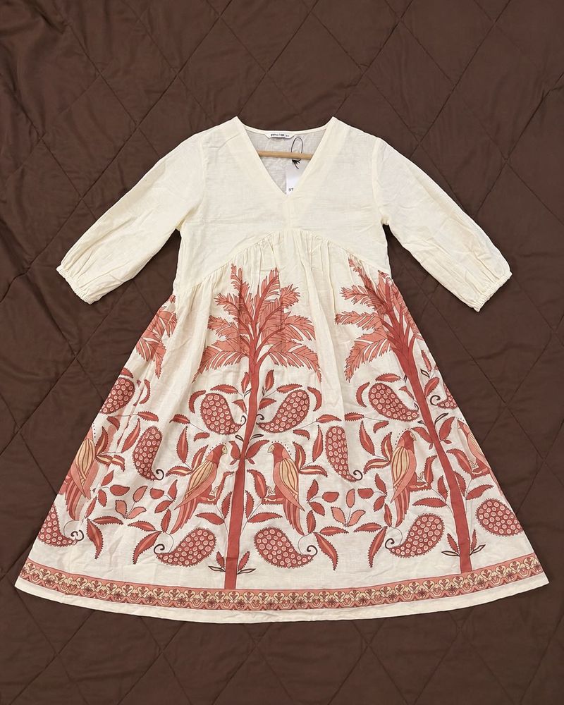 Bohemian Style Printed Midi Dress