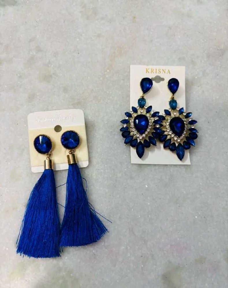 Stunning Blue Statement Earrings