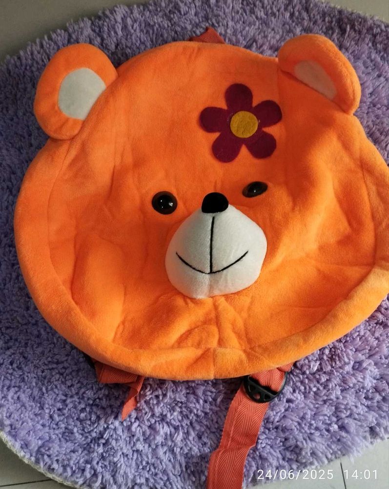 Cute Orange Bear Backpack