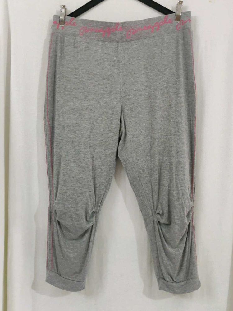 Gray Ruched Capri Pants