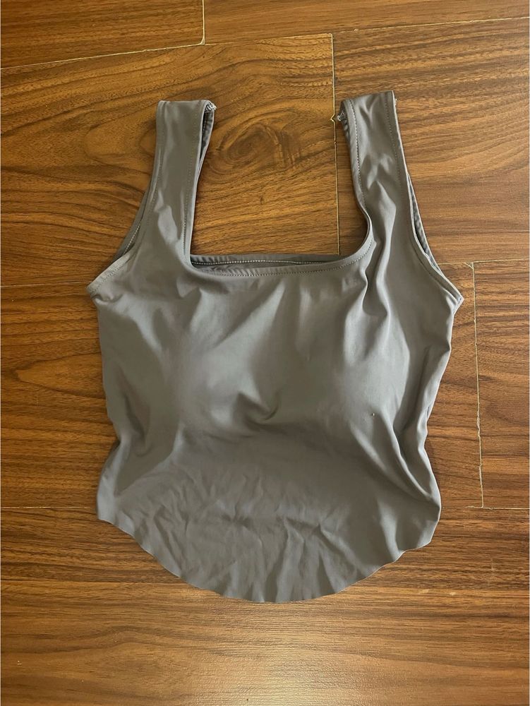 Grey Fitted Tank Top
