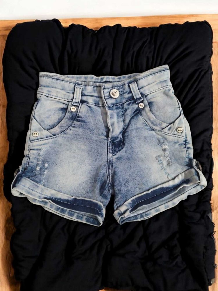 kid's Light Wash Denim Shorts