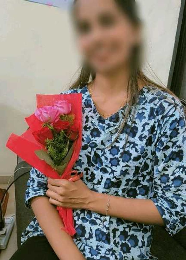 Blue Floral Printed Kurta