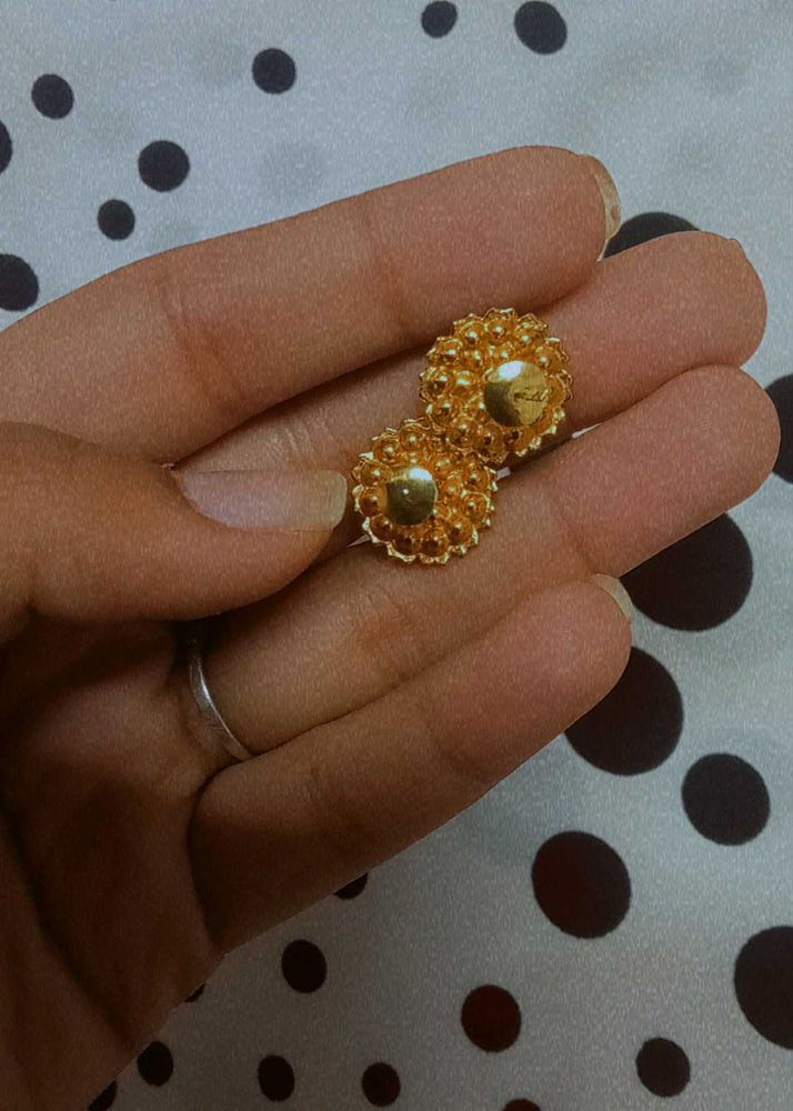 Gold Tone Stud Earrings