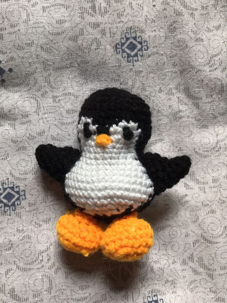 Handmade Crochet Penguin Toy