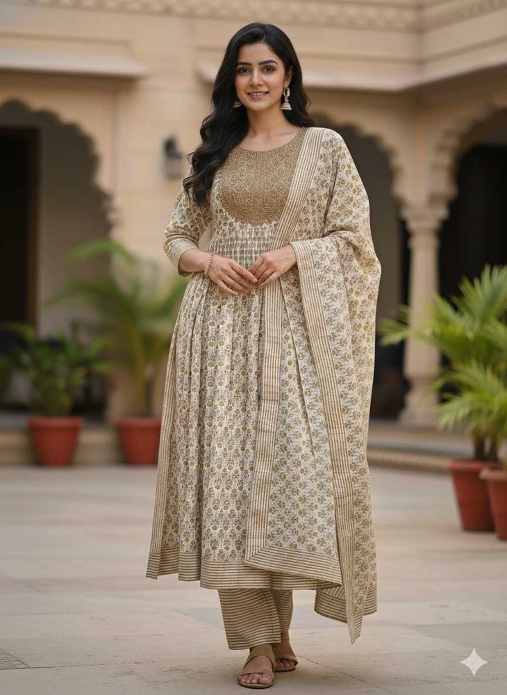 Partywear Nayra Cut 3 Piece Kurta Set