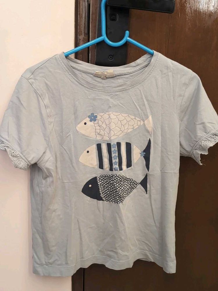 Cute Fish Graphic T-Shirt
