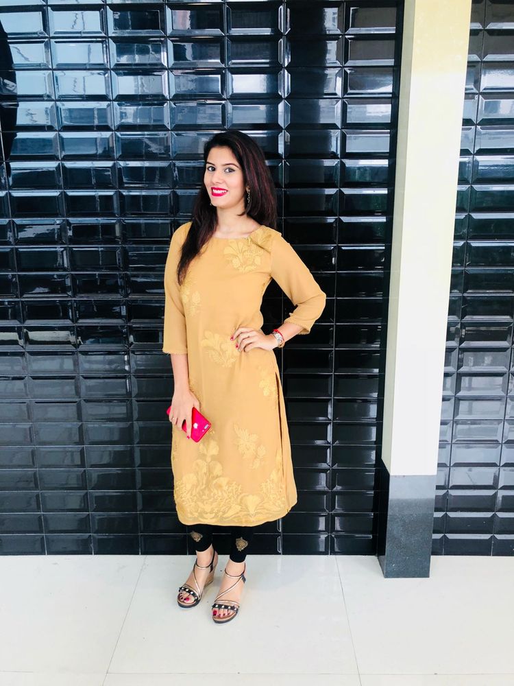Elegant Mustard Kurta