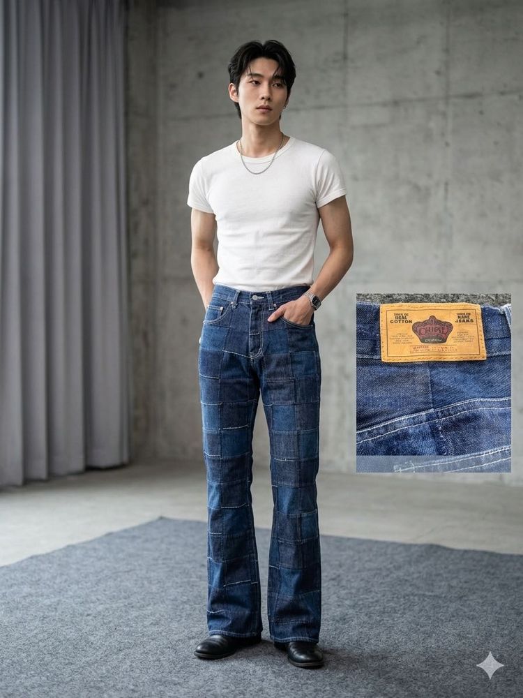 Vintage CHIPIE 1967 Patchwork Bootcut Jeans