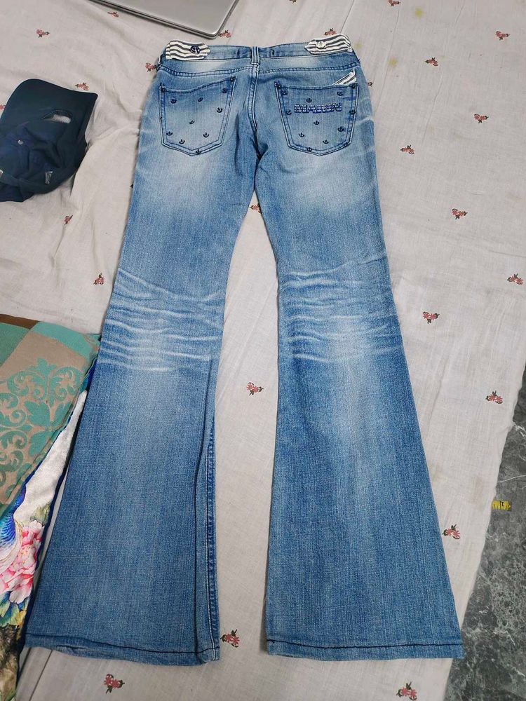 Cute Anchor Detail Jeans