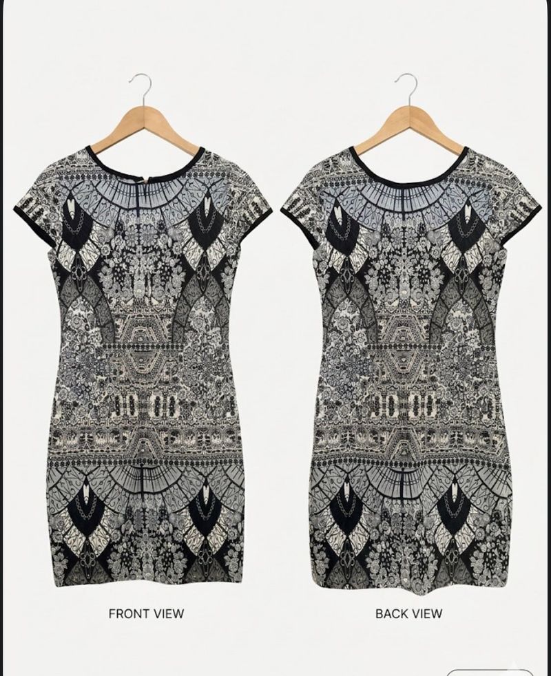 Stylish Printed Short Sleeve Dress