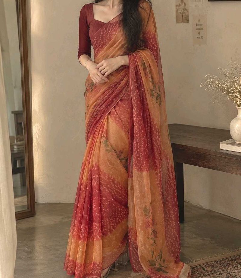 vintage Bandhani Saree
