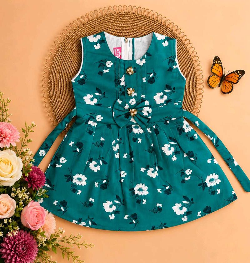 Cute Floral Print Baby Girl Dress