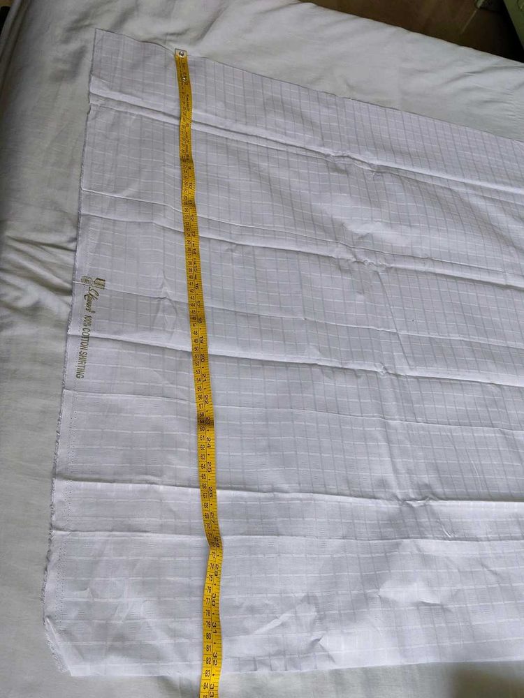 White Dress Material Fabric