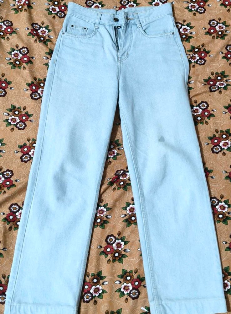 Light Wash Wide Leg Jeans