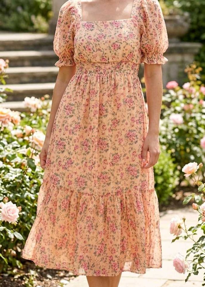 Floral Print Midi Dress