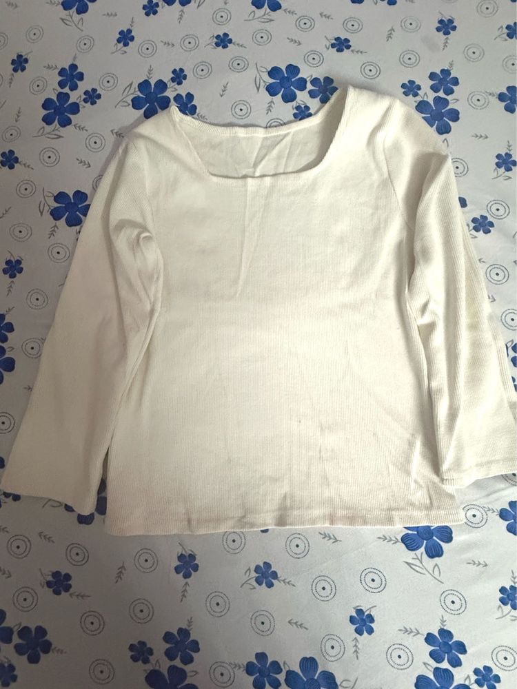 Classic White Long Sleeve Top