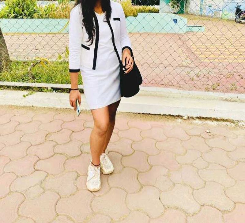 Chic White Dress with jacket