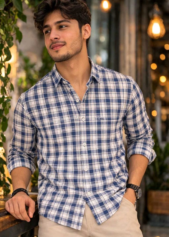 Premium Blue Check Shirt for Men 👕✨
