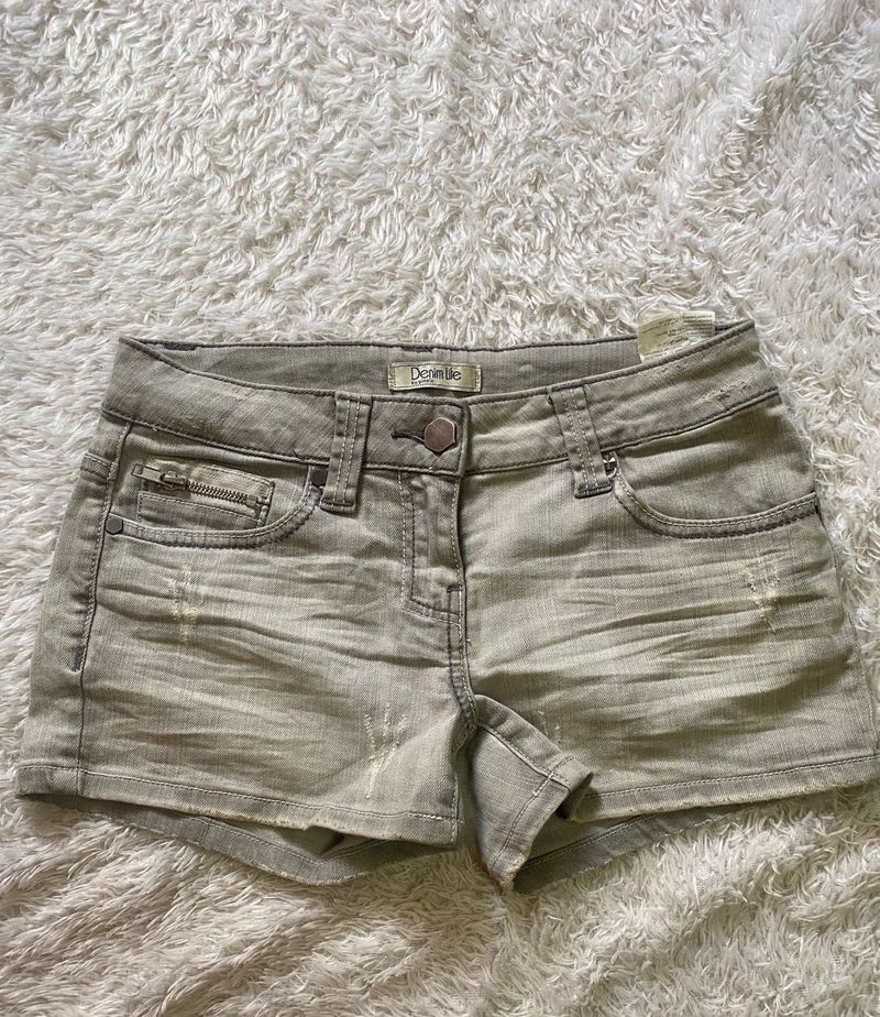 Y2K Grey Denim Shorts