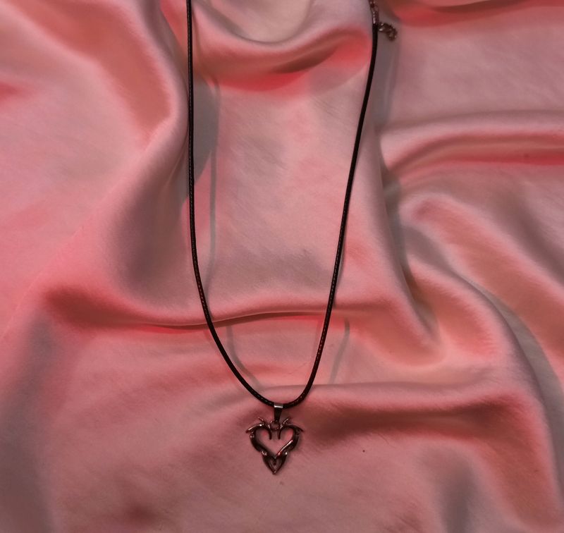 Flam3Heart Necklace ⛓️🩸gothic Piece