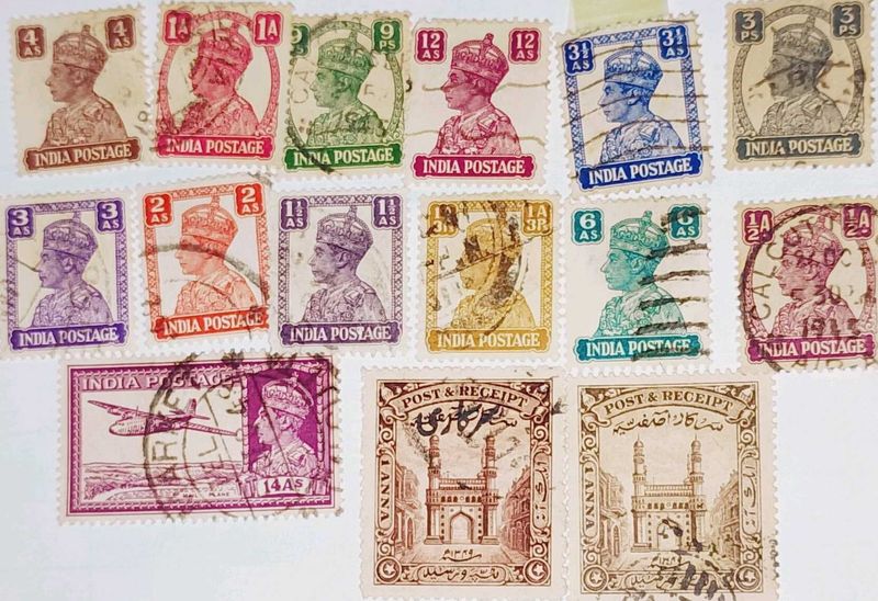 15 BRITISH INDIA STAMPS
