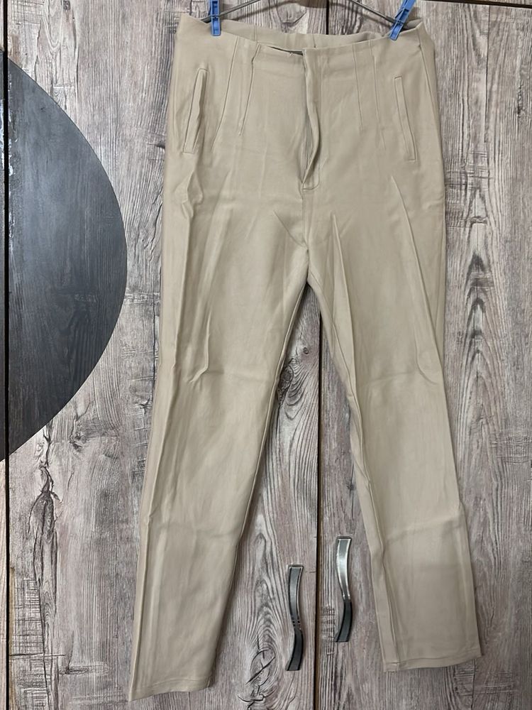 Women's Casual Beige Trousers