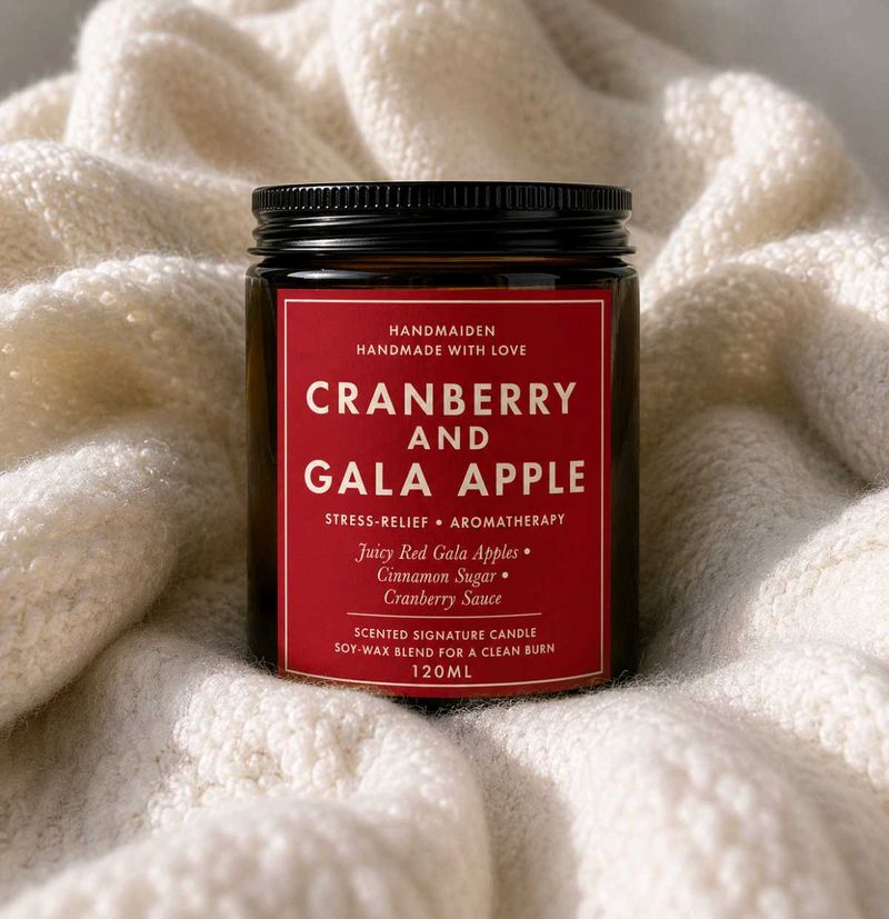 Handmade Cranberry &amp; Gala Apple Candle