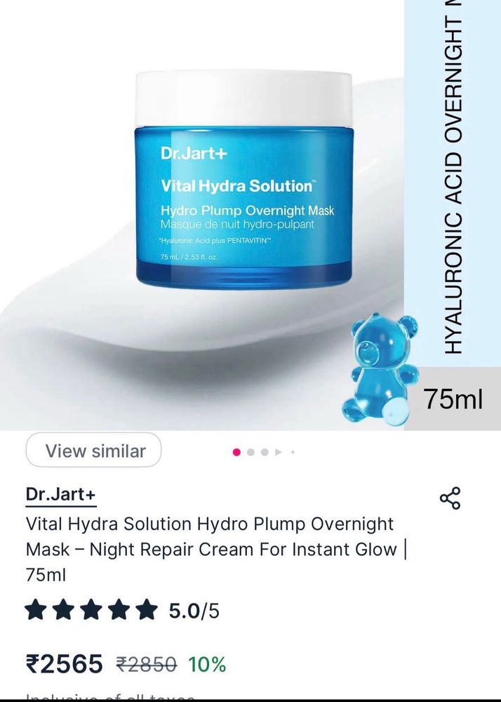 Dr.Jart+ Vital Hydra Solution Overnight Mask