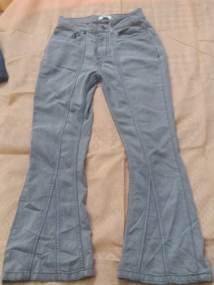 Gray Flared Jeans