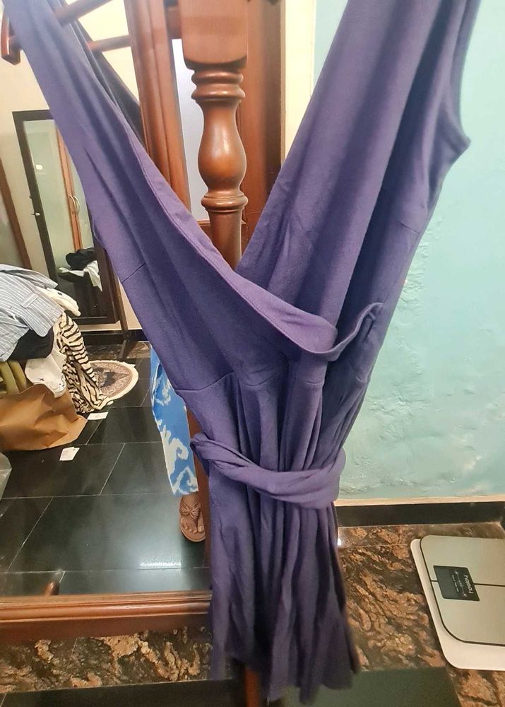 Versatile Purple Wrap Dress