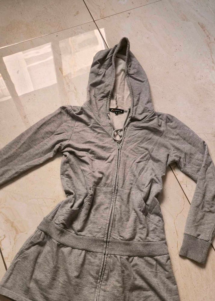 Gray Zip-Up Hoodie