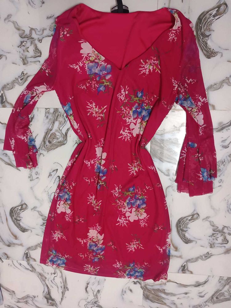 Chic Floral Print Dress