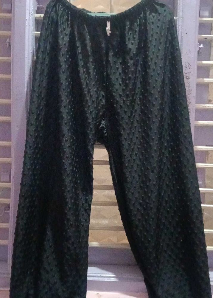 Elegant Dark black Textured Palazzos free size