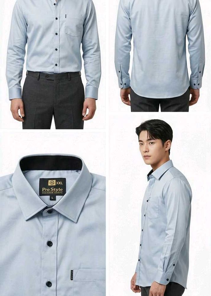 Men's Light Blue Casual Shirt