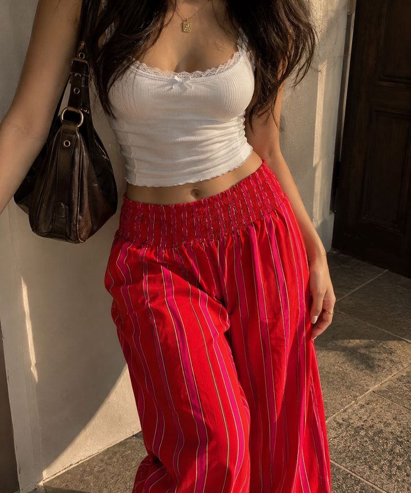 Vibrant Striped Palazzo Pants