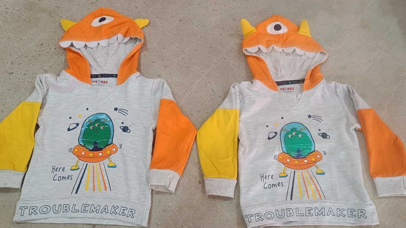 Kids Alien Hoodies Set