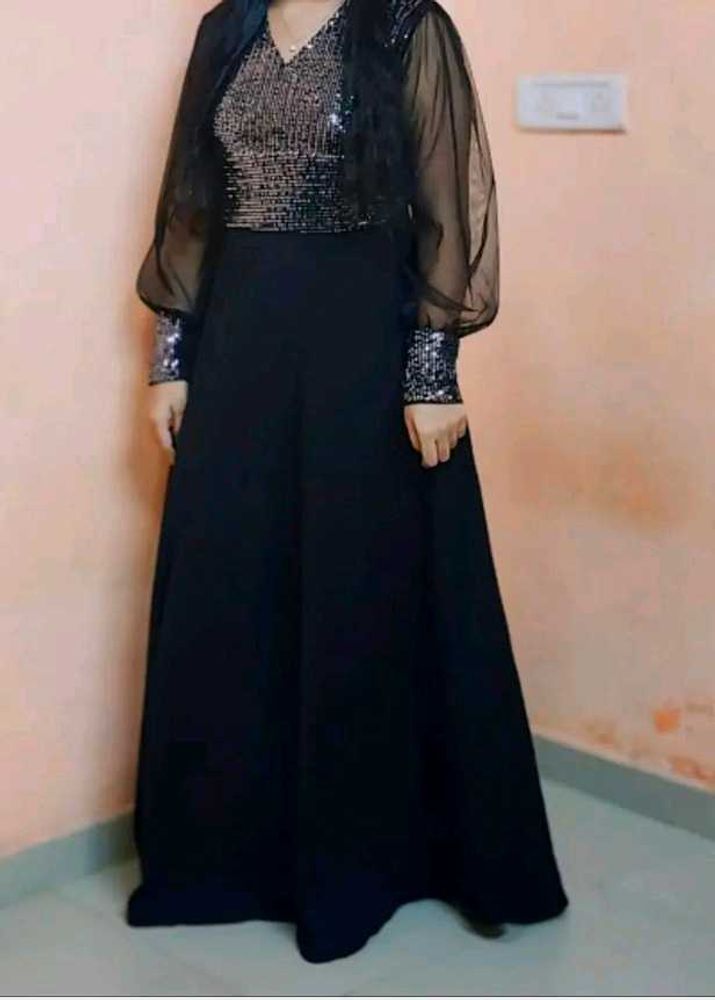 Sparkling Black Ethnic Gown