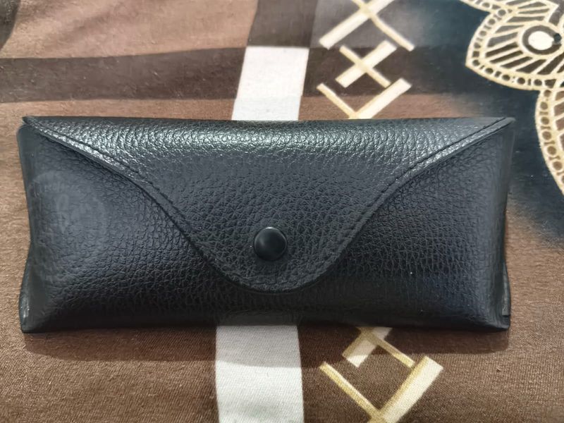 Black Faux Leather Glasses Case