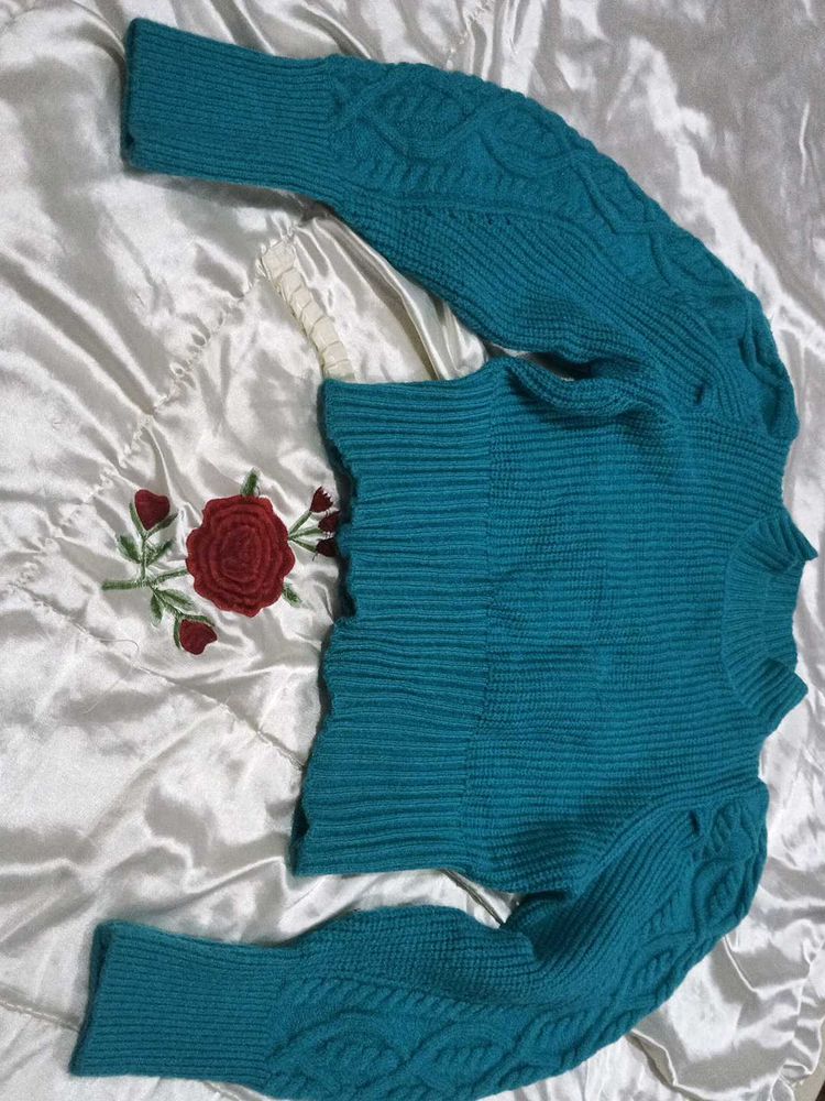 Teal Knit Sweater