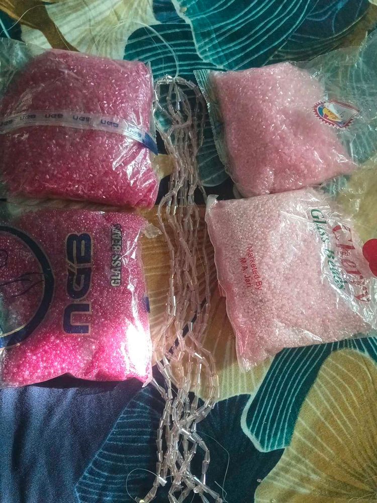 Assorted Pink Glass Beads for Jewelry Making