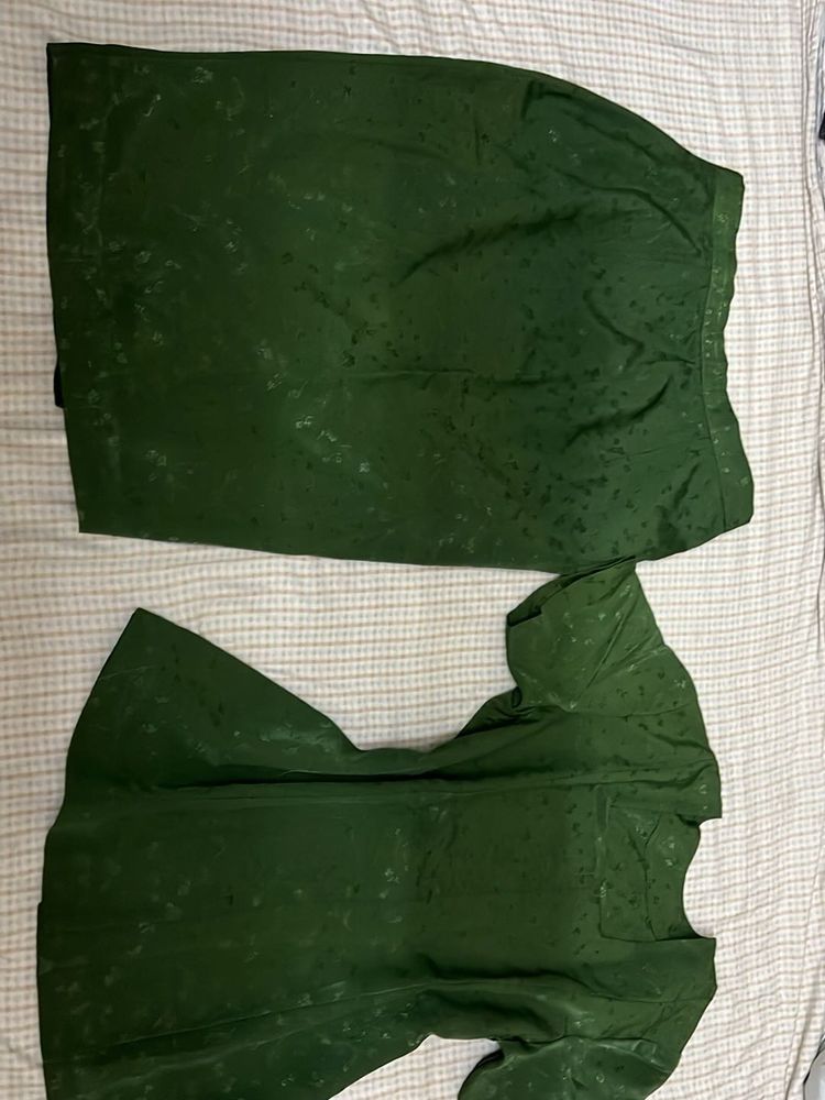 Green Skirt &amp; Top Set