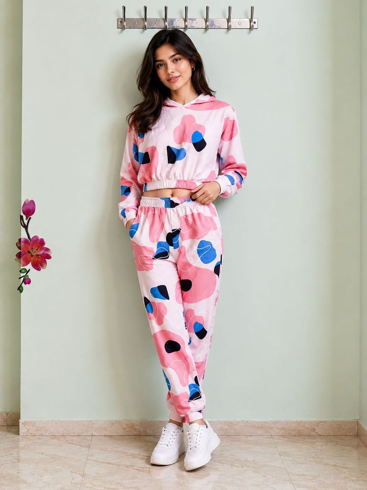 Cute Pink Printed Co-ord Set