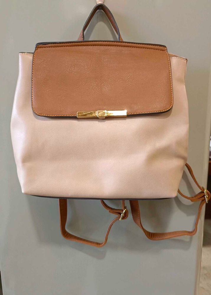 Stylish Two-Tone Backpack