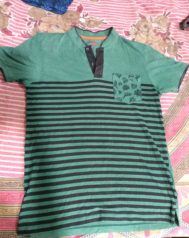 Men's Striped Polo T-Shirt