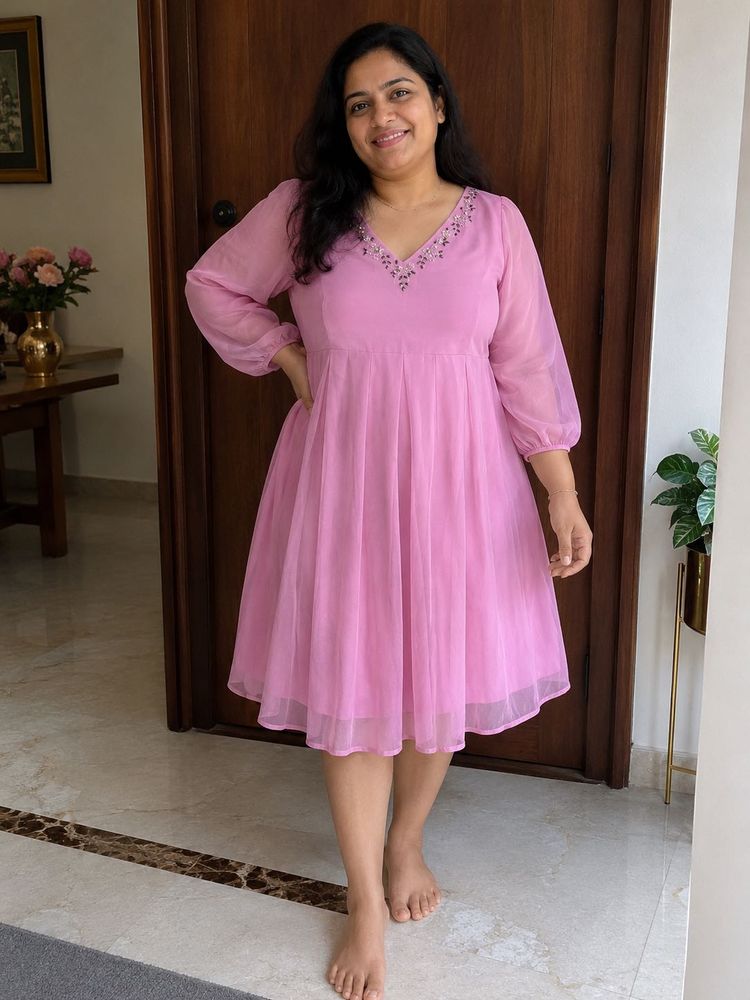 Pink Embellished Dress