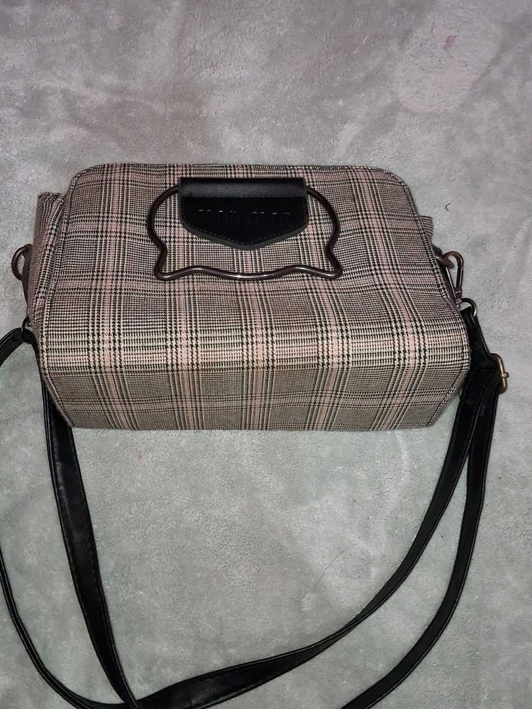 Plaid Crossbody Handbag